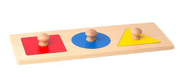 montessori Puzzle mit Quadrat Kreis Dreieck