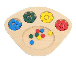 montessori sortierung farbsteine