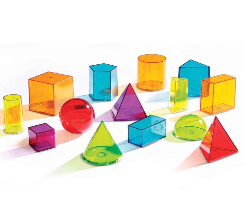 Geometrische Körper, 14er-Set - transparent