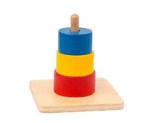 stapelspielzeug 3 bunte Scheiben